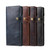 Denior Oil Wax Cowhide Magnetic Button Horizontal Flip Leather Case with Card Slots & Wallet