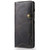 Denior Oil Wax Cowhide Magnetic Button Horizontal Flip Leather Case with Card Slots & Wallet