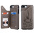 Skull Head Embossing Pattern Shockproof Protective Case with Holder & Card Slots & Wallet