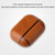 Anti-fall Crazy Horse Texture PU Leather Protective Case with Carabiner