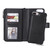2 in 1 Solid Color Zipper Shockproof Protective Case with Card Slots & Bracket & Photo Holder & Wallet Function