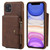 Zipper Shockproof Protective Case with Card Slots & Bracket & Photo Holder & Wallet Function