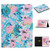 Flower Pattern Horizontal Flip Leather Case with Card Slots & Holder