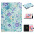 Flower Pattern Horizontal Flip Leather Case with Card Slots & Holder