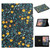 Flower Pattern Horizontal Flip Leather Case with Card Slots & Holder