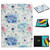 Flower Pattern Horizontal Flip Leather Case with Card Slots & Holder