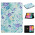 Flower Pattern Horizontal Flip Leather Case with Card Slots & Holder