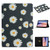 Flower Pattern Horizontal Flip Leather Case with Card Slots & Holder