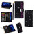 Multi-card Slots Starry Sky Laser Carving Glitter Zipper Horizontal Flip Leather Case with Holder & Wallet & Lanyard