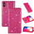 Ultrathin Glitter Magnetic Horizontal Flip Leather Case with Holder & Card Slots