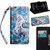 3D Painting Pattern Coloured Drawing Horizontal Flip PU Leather Case with Holder & Card Slots & Wallet & Lanyard