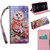 3D Painting Pattern Coloured Drawing Horizontal Flip PU Leather Case with Holder & Card Slots & Wallet & Lanyard