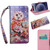 3D Painting Pattern Coloured Drawing Horizontal Flip PU Leather Case with Holder & Card Slots & Wallet & Lanyard