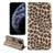 Leopard Print Pattern Horizontal Flip Leather Case with Card Slot and Holder