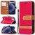 Color Matching Denim Texture Horizontal Flip Leather Case with Holder & Card Slots & Wallet & Lanyard