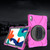 Shockproof Colorful Silicone + PC Protective Case with Holder & Hand Grip Strap