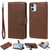 2 in 1 Solid Color Detachable PU Leather Case with Card Slots & Magnetic Holder & Photo Frame & Wallet & Strap