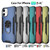 Magnetic Frosted PC + Matte TPU Shockproof Case with Ring Holder