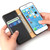 Fierre Shann PU Genuine Leather Texture Horizontal Flip Leather Case with Holder & Card Slots & Wallet For iPhone 8 / 7 / SE 2020