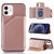 Skin Feel PU + TPU + PC Back Cover Shockproof Case with Card Slots & Holder & Photo Frame