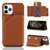 Skin Feel PU + TPU + PC Back Cover Shockproof Case with Card Slots & Holder & Photo Frame