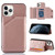 Skin Feel PU + TPU + PC Back Cover Shockproof Case with Card Slots & Holder & Photo Frame