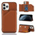 Skin Feel PU + TPU + PC Back Cover Shockproof Case with Card Slots & Holder & Photo Frame