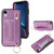 Glitter Powder PU+TPU Shockproof Protective Case with Holder & Card Slots & Wrist Strap