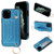 Glitter Powder PU+TPU Shockproof Protective Case with Holder & Card Slots & Wrist Strap