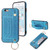 Glitter Powder PU+TPU Shockproof Protective Case with Holder & Card Slots & Wrist Strap