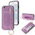 Glitter Powder PU+TPU Shockproof Protective Case with Holder & Card Slots & Wrist Strap