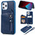 Zipper Double Buckle Shockproof Protective Case with Stand & Photo Holder & Wallet Function