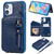 Zipper Double Buckle Shockproof Protective Case with Stand & Photo Holder & Wallet Function