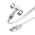 Remax  RC-169th Flag Series 2.1A 3 In 1 8 Pin + Type-C / USB-C + Micro Magnetic Weave Charging Cable, Length: 1m