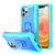 PC + Rubber 3-layers Shockproof Protective Case with Rotating Holder