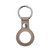Anti-scratch Top-layer Cowhide Leather Case Cover with Switchable Keychain Ring for AirTag