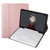 YA098B-A Detachable Lambskin Texture Round Keycap Bluetooth Keyboard Leather Case with Touch Control & Pen Slot & Stand