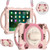 Cute Cat King Kids Shockproof EVA Protective Case with Holder & Shoulder Strap & Handle