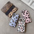 Cat Ear Leopard Print TPU Straight Edge Protective Case with Lanyard