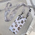 Cat Ear Leopard Print TPU Straight Edge Protective Case with Lanyard