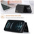 DG.MING M1 Series 3-Fold Multi Card Wallet + Magnetic Back Cover Shockproof Case with Holder Function