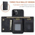 DG.MING M1 Series 3-Fold Multi Card Wallet + Magnetic Back Cover Shockproof Case with Holder Function