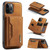 DG.MING M2 Series 3-Fold Multi Card Bag + Magnetic Back Cover Shockproof Case with Wallet & Holder Function