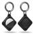 Armor Square Carbon Fiber Case with Keychain Ring for AirTag