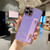 6D Pure Color Plating Protective Case with Wristband & Holder