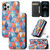 Colored Drawing Magnetic Horizontal Flip PU Leather Case with Holder & Card Slots & Wallet