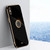 XINLI Straight 6D Plating Gold Edge TPU Shockproof Case with Ring Holder
