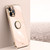 XINLI Straight 6D Plating Gold Edge TPU Shockproof Case with Ring Holder