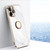XINLI Straight 6D Plating Gold Edge TPU Shockproof Case with Ring Holder