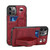 TPU + PU Leather Shockproof Protective Case with Card Slots and Hand Strap